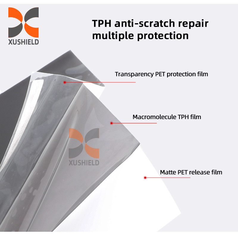 XUSHIELD Wysokiej jakości TPH TPU Farby samochodowe Tint Film Light Czarny dym Czarny ogon Light Farby Tint Film