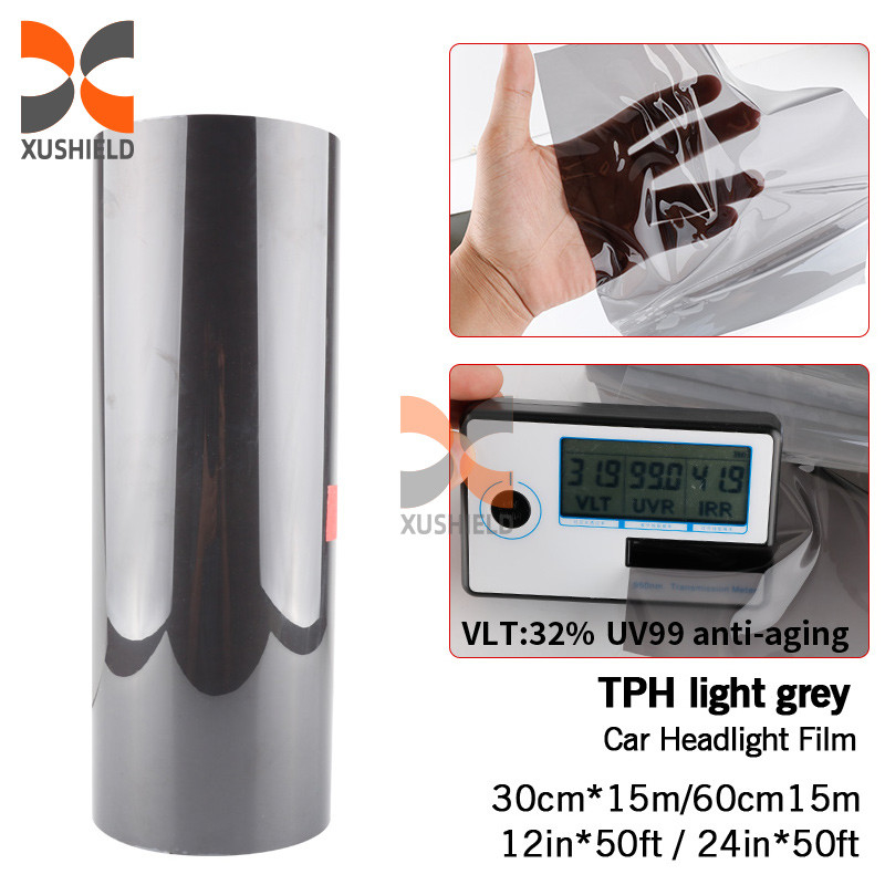 XUSHIELD Wysokiej jakości TPH TPU Farby samochodowe Tint Film Light Czarny dym Czarny ogon Light Farby Tint Film