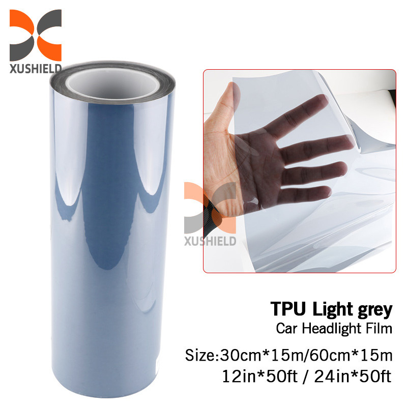 XUSHIELD Wysokiej jakości TPH TPU Farby samochodowe Tint Film Light Czarny dym Czarny ogon Light Farby Tint Film