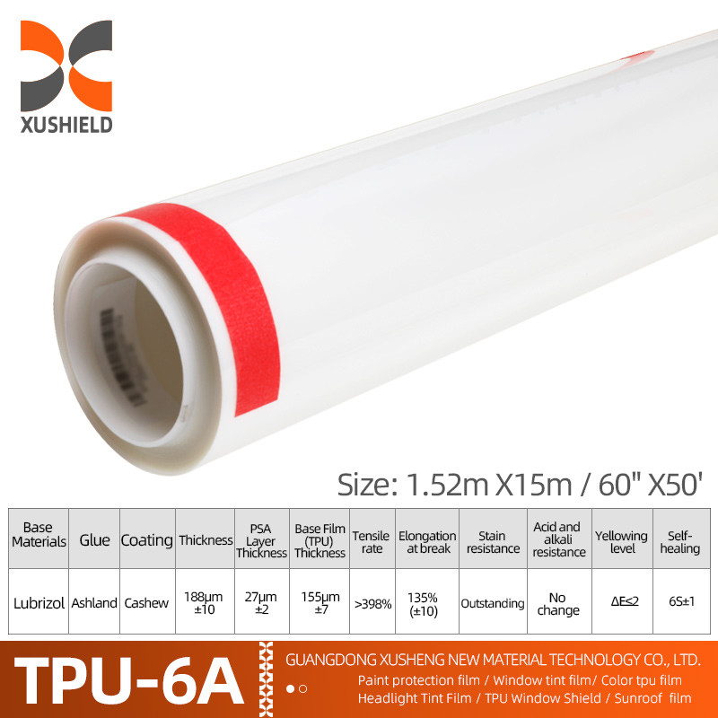 XUSHIELD Producent Wholesale Clear Car Film Samoprzylepny Film Ochronny TPU PPF