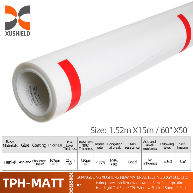 TPH 1.52*15M Wysokiego połysku CLEAR Transparent Adhesive Car Body Paint Protection Ppf Film
