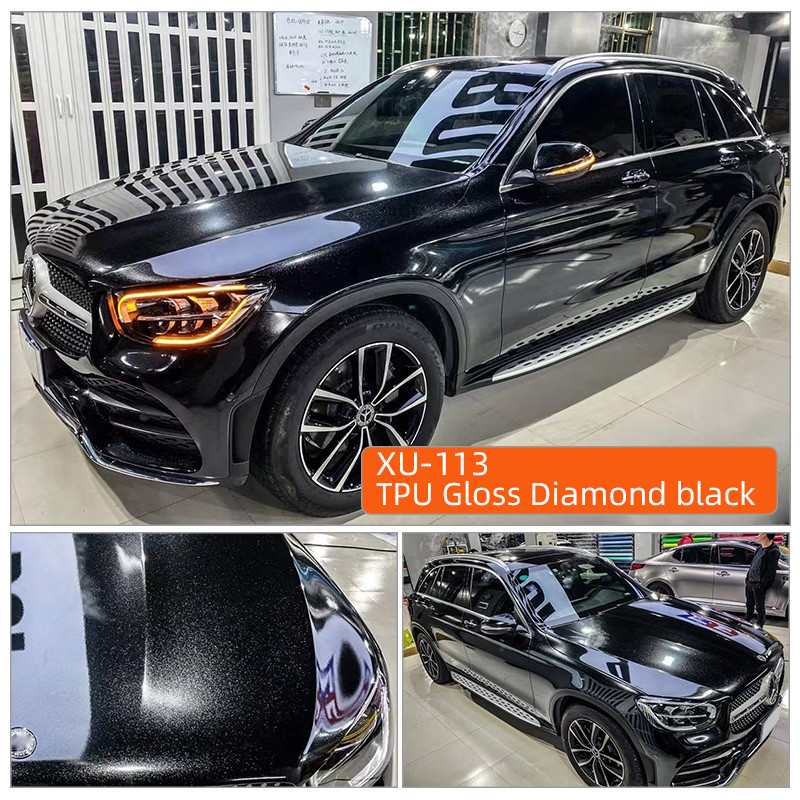 TPU Gloss Diamentowy czarny 5 lat gwarancja 6Mil Wysokiej jakości Gloss Mat PPF TPU Self Healing Film Ochronny Farby samochodowej