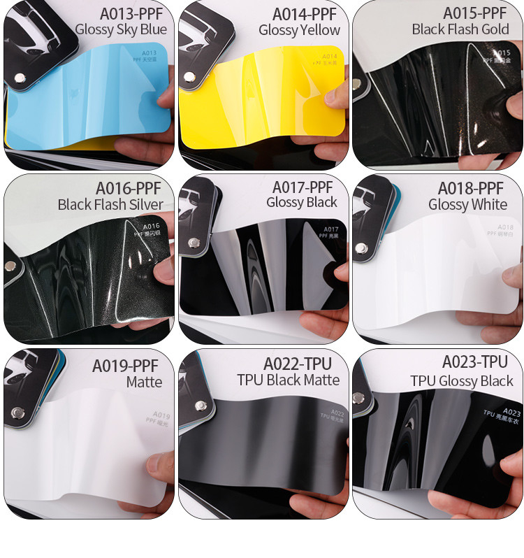 1.52x15m TPU Błyskotliwe białe pęcherzyki winylowe bez opakowania Błyskotliwe niebieskie szare ochrona farby Smart Tint PPF Samochodowy film zmieniający kolor TPU tph PPF kolor