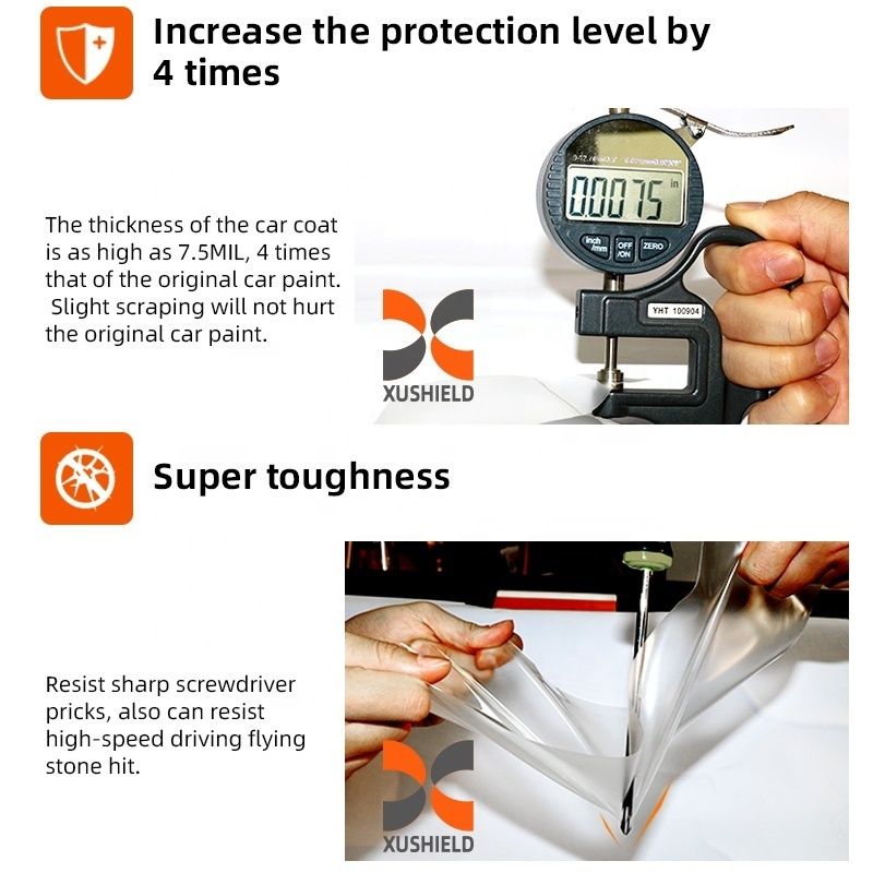 Czarna folia ochronna TPH/TPU PPF do samochodów, odporność na warunki zewnętrzne 5-8 lat